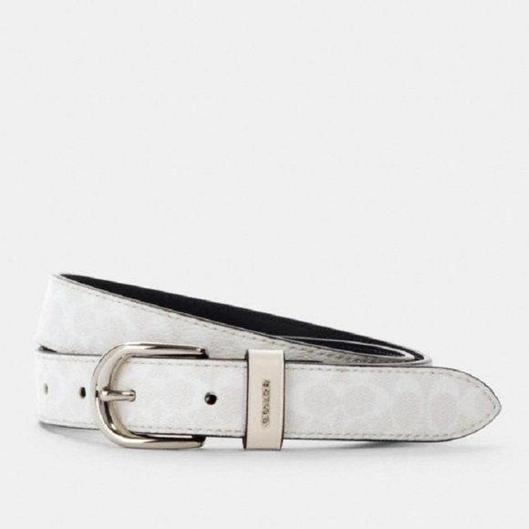 $69 *NEW* COACH Chalk Sign Harness Buckle Belt - Picture 1 of 5